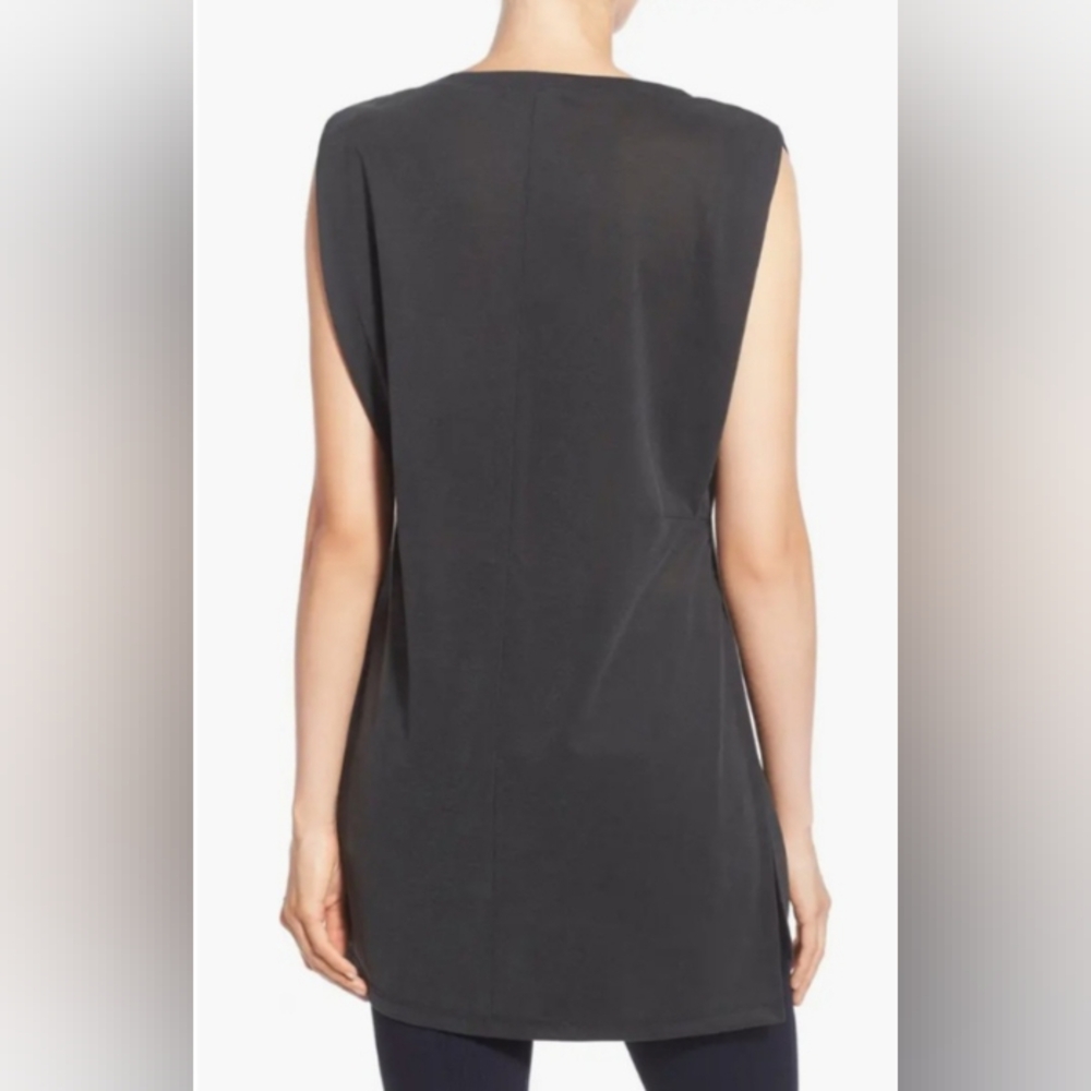 Halogen Side Pleat Sleeveless Jersey Tunic sz M - Picture 5 of 7